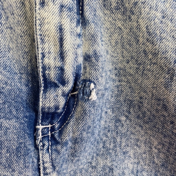 Vintage 80s Tioga Sport Womens Denim Skirt Size 6 Conchos Western Lace Up Slits - Picture 6 of 10